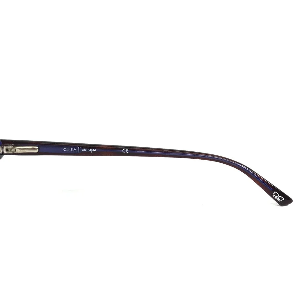 Cinzia Eyeglasses Frames CIN-5033 C3 Red Brown Havana on Purple 52-16-140